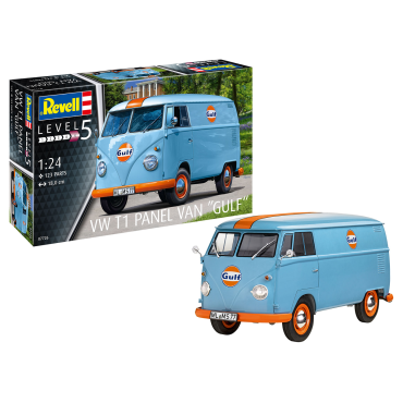 KIT PARA MONTAR REVELL KOMBI VOLKSWAGEN T1 PANEL VAN "GULF" 1/24 123 PEÇAS REV 07726